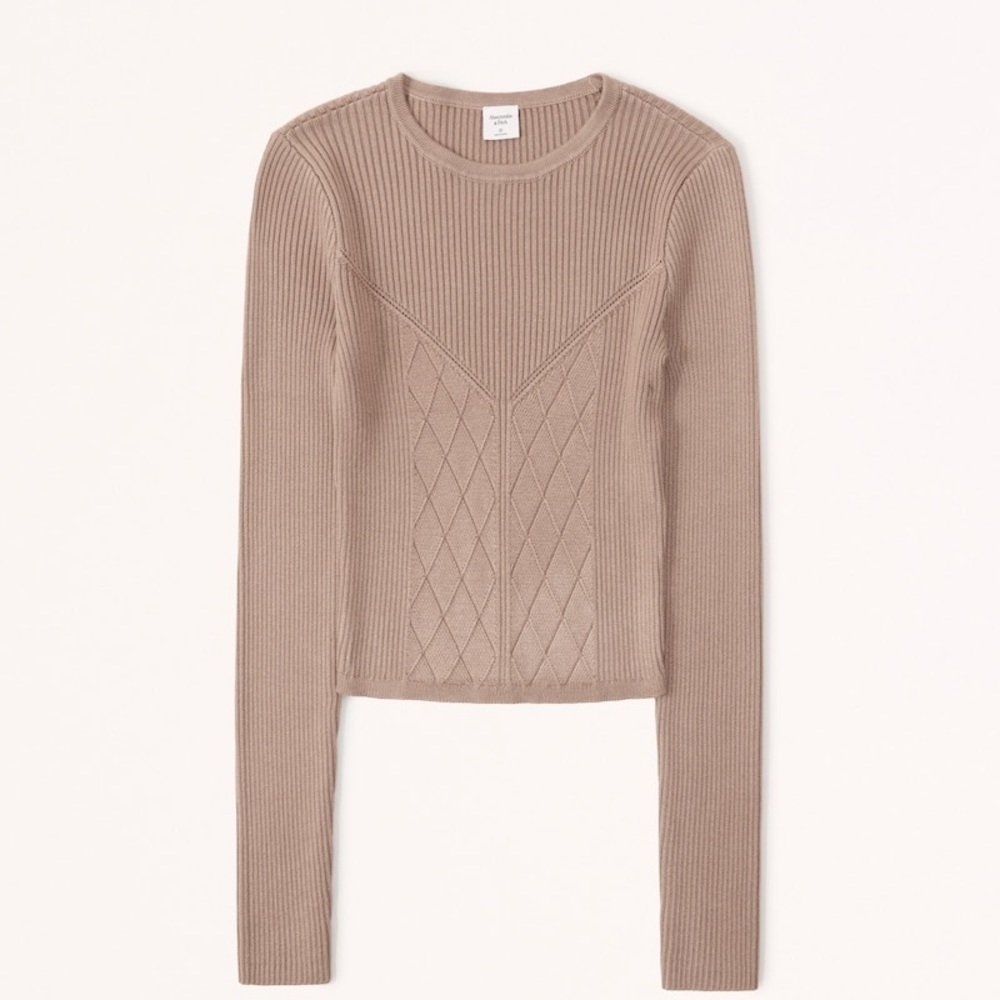 NWT Corset Ribbed Sweater Top